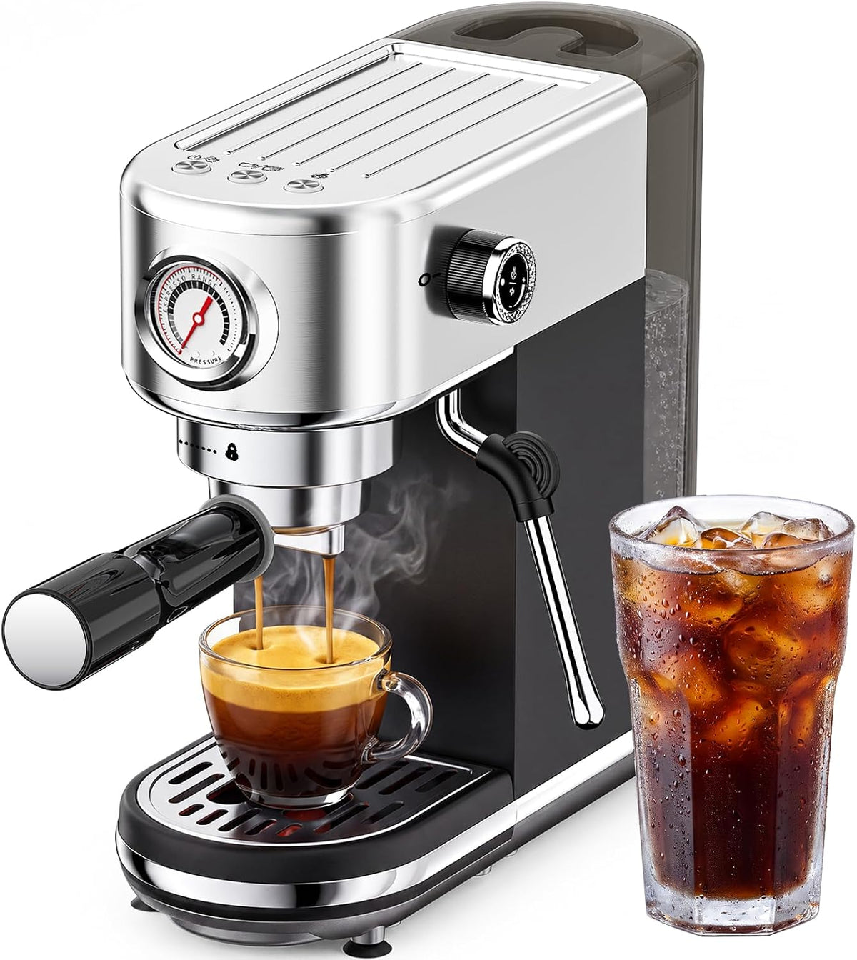 Espresso Machine, 20 Bar Espresso Coffee Machine with Milk Frother