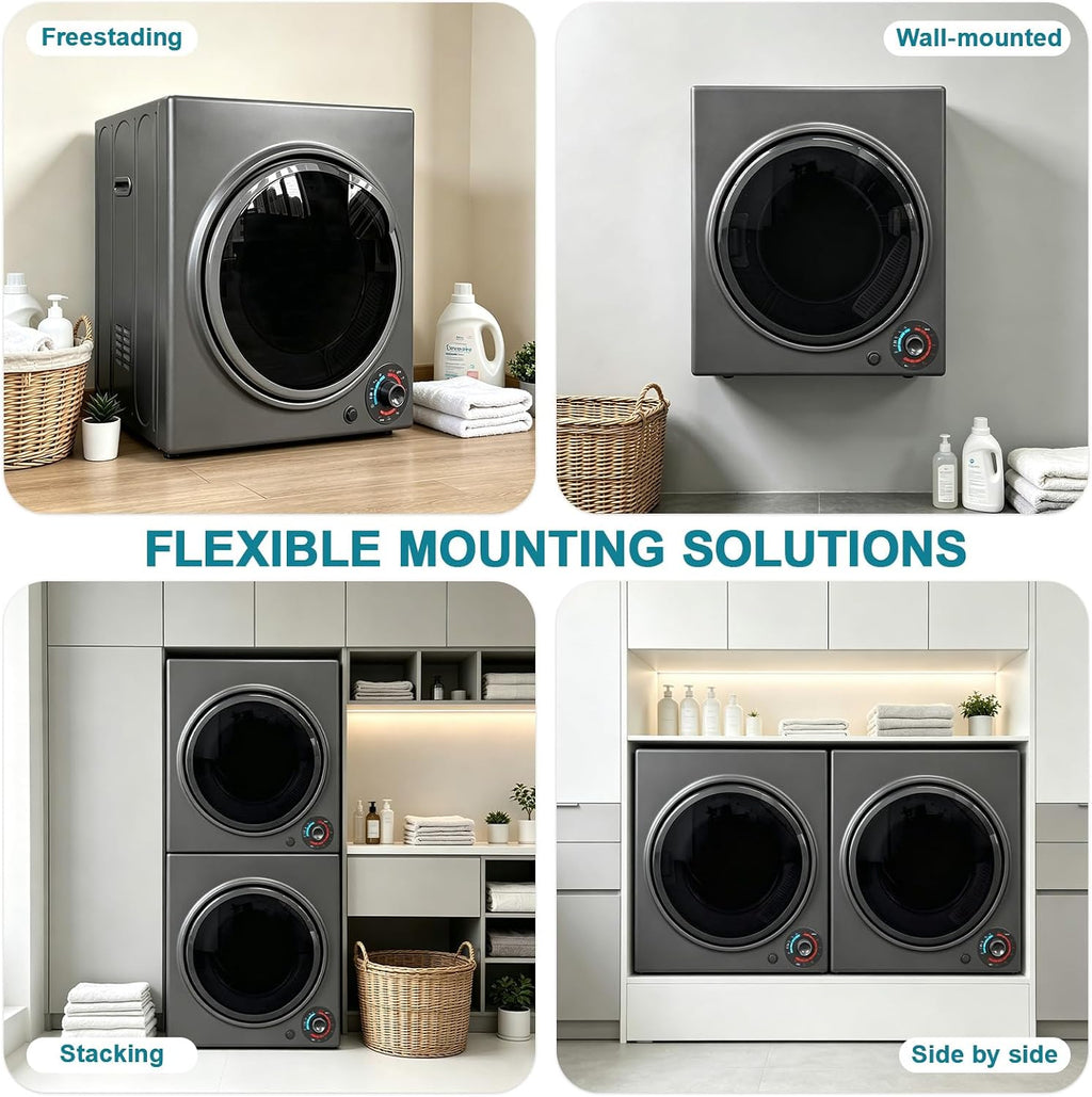 Portable Dryer for Clothes, 1500W Dryer, 4 Drying Mode