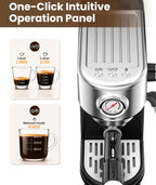 Espresso Machine, 20 Bar Espresso Coffee Machine with Milk Frother