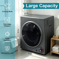 Portable Dryer for Clothes, 1500W Dryer, 4 Drying Mode