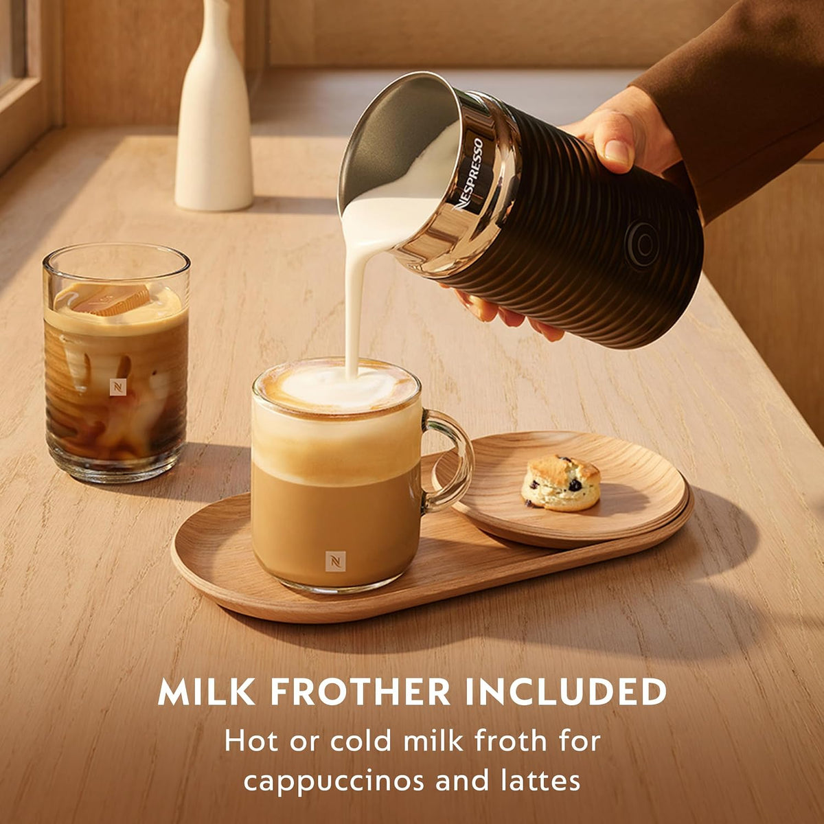 Vertuo Next Coffee Machine with Milk Frother, Creamy White