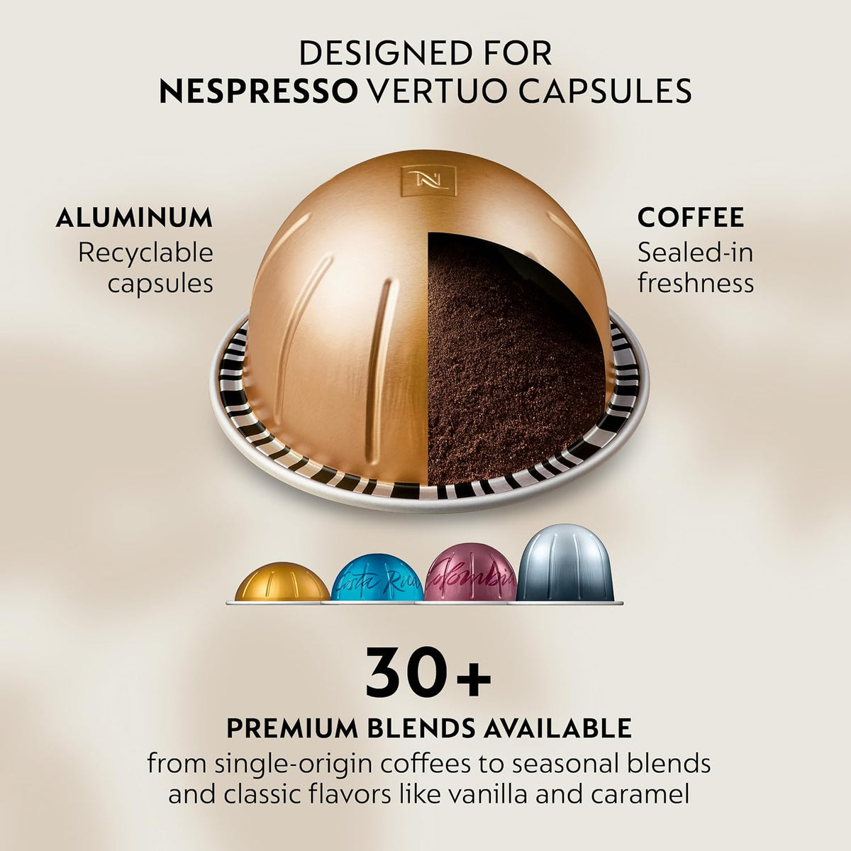 Vertuo Next Coffee Machine with Milk Frother, Creamy White