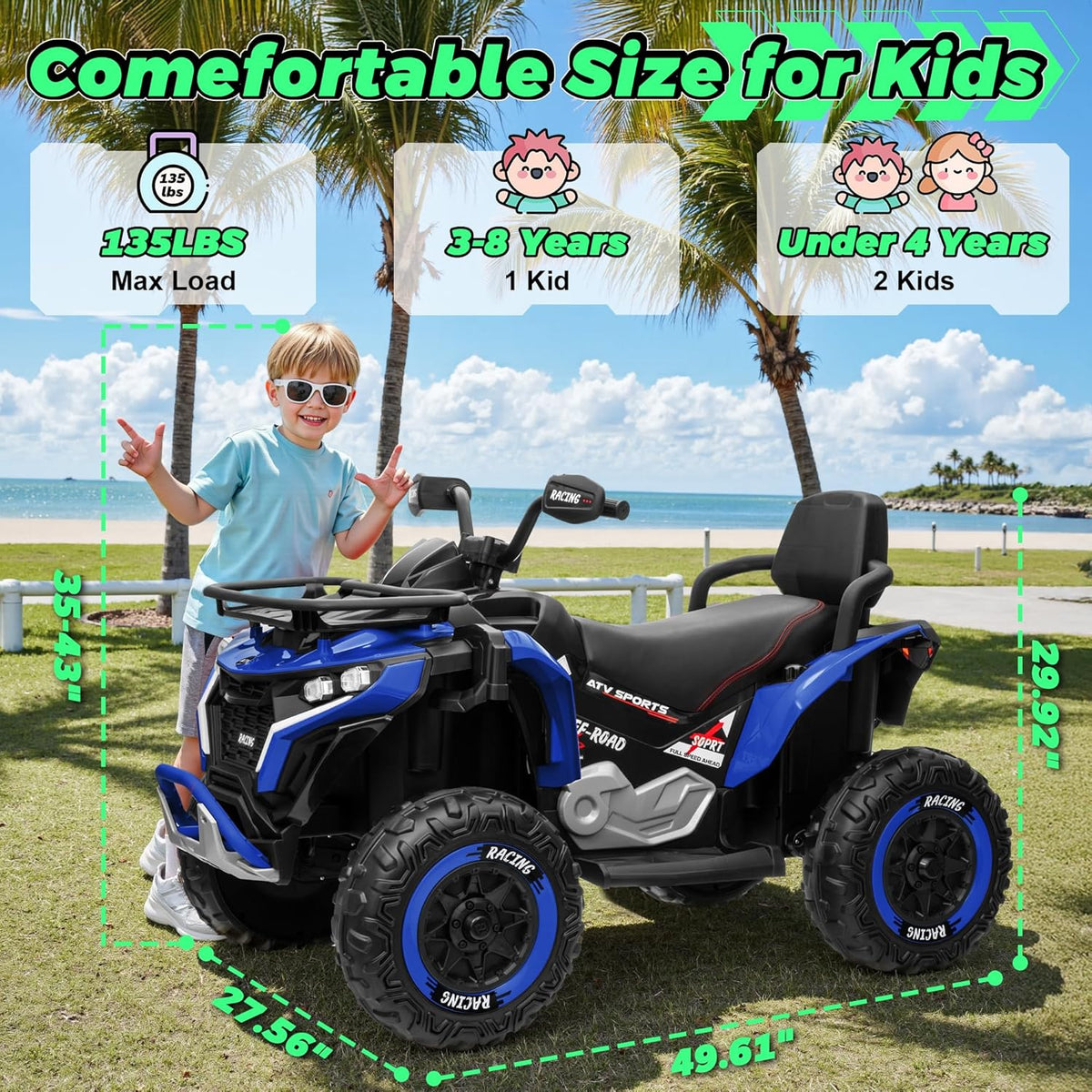 SHOPTOVISTA ™  Four Wheeler Kids ATV