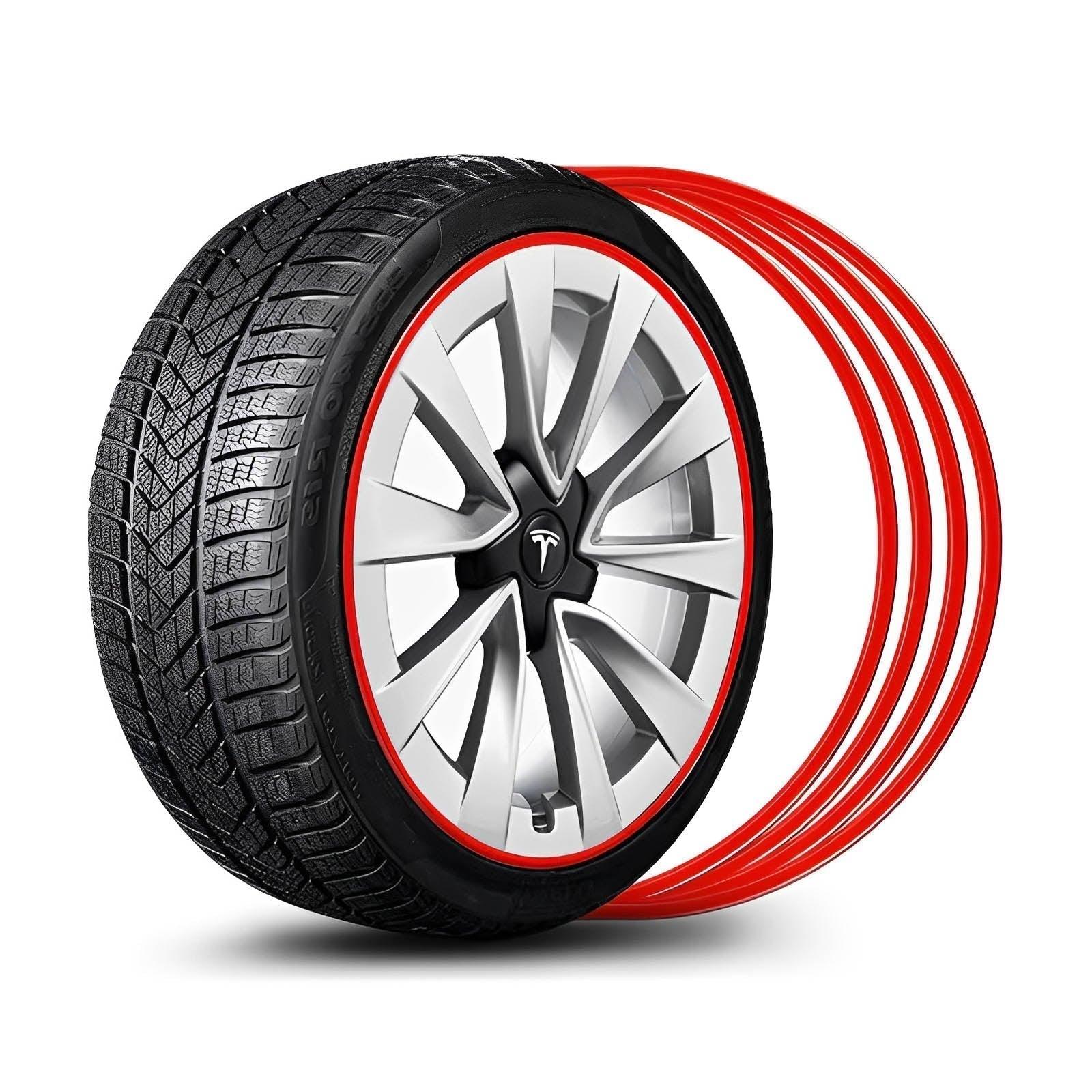 Model Y/3/S/X Wheel Rim Protectors Guard Alloy Wheel from Curb Rash (Set of 4 Rim Protectors) for Tesla(2012-2023)