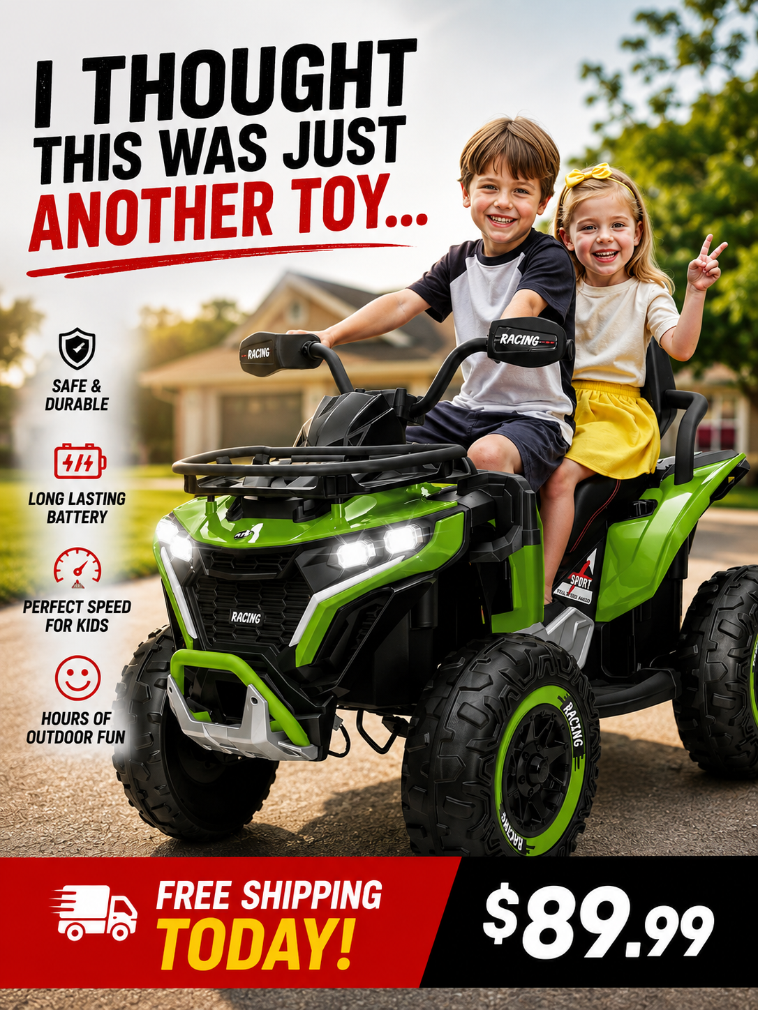SHOPTOVISTA ™  Four Wheeler Kids ATV