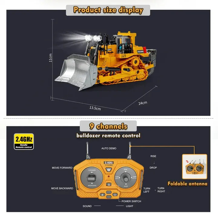 🚜 ShopToVista™ TitanX RC Bulldozer