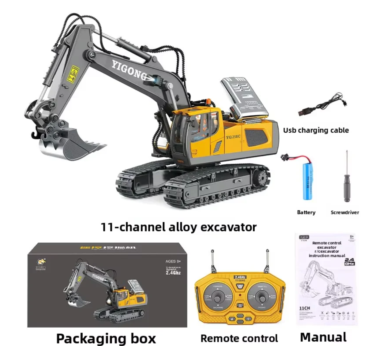 🚜 ShopToVista™ RC Excavator Family Pack