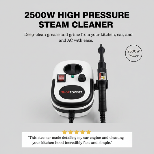 ShopToVista Pro® 2500W High Pressure Steam Cleaner Handheld Deep-Clean Steamer for Kitchen, Car & AC