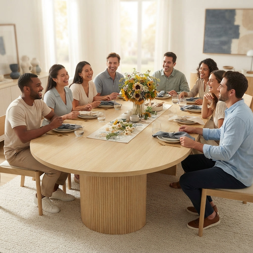 The Extendable Oval Dining Table