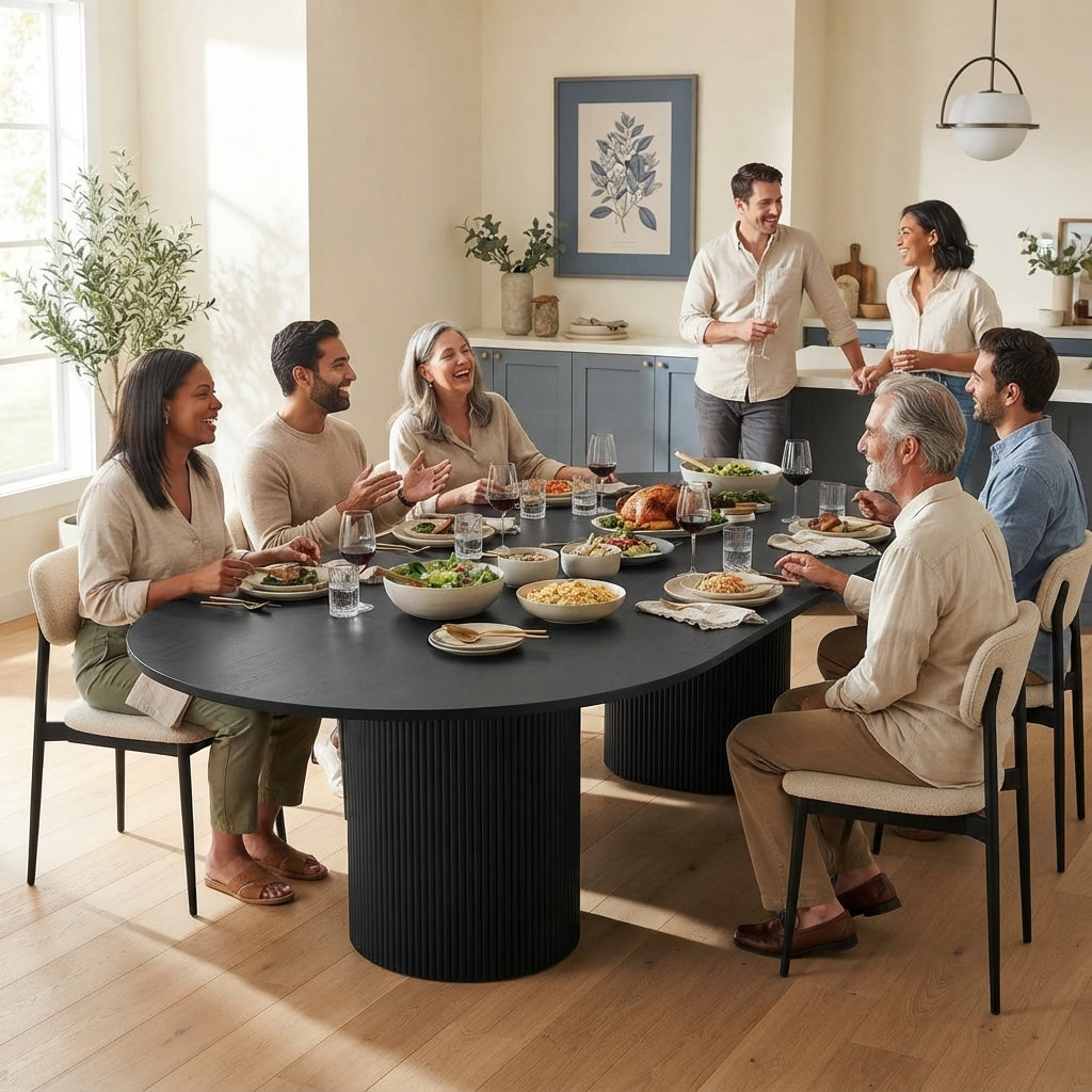 The Extendable Oval Dining Table