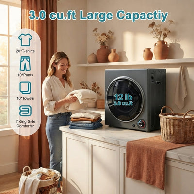 Portable Dryer for Clothes, 1500W Dryer, 4 Drying Mode - stellar-photo-guarantee